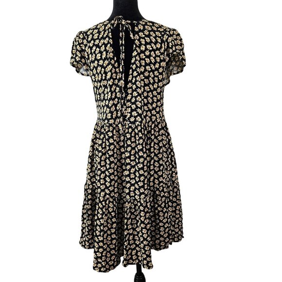 American Eagle Outfitters Skater Babydoll Mini Dress Womens Size S/P Floral - Picture 3 of 10